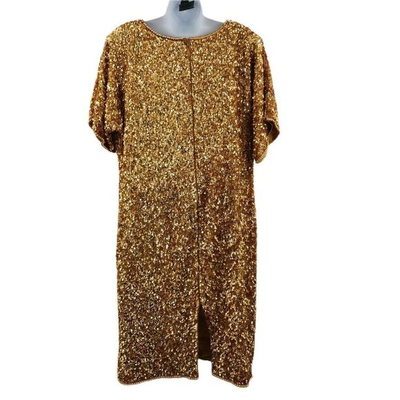 Vintage All Gold Sequin Dress - Picture 2 of 13
